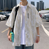 Foesce Art Style Men's Corduroy Long Sleeve Shirts Autumn Korean Shirt Woman Fashion Casual Oversize Shirt Coat Quality Clothing