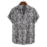 Men's Shirt Summer Men Short Sleeve Beach Hawaiian Shirts Harajuku Vintage Print Shirt Blouses Clothing Camisa Masculina