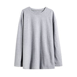 Foesce  Pure Cotton Men's Long Sleeve T-shirts Multicolor Casual Tops Large Size Unisex Luxury Tees Bottoming Shirt