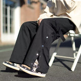 Korean design Fashion Men Casual Loose Wide Leg Pants Streetwear Male cotton Trousers  Y2K men Pants