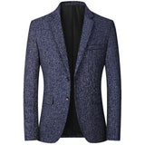 Foesce New Blazers Men Brand Jacket Fashion Slim Casual Coats Handsome Masculino Business Jackets Suits Striped Men's Blazers Tops