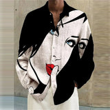 Men's shirt fashion casual graffiti abstract street outdoor prom quality material soft and comfortable new