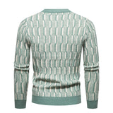 High Quality New Men's Knitted Sweater Casual Slim Round Neck Pullover Winter Youth Casual   Knit Sweater