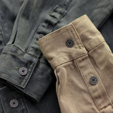 Foesce New Workwear Shirt Men's American Military Style Cotton Shirts Retro Cargo Thickened Autumn Casual Shirt Coat Tooling Lapel Tops