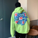Foesce NoEstaMal High Street Letter Graphic Men's Hooded Sweatshirts Fashion Casual Oversize Hoodies Oversized Men's Pullovers Unisex
