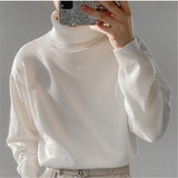 Fashion Solid Color Spliced Zipper Hooded Sweater Men's Clothing Autumn New Casual Pullovers Loose All-match Korean Tops