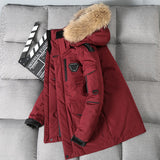 Foesce -20 Degree Winter Parkas Jacket Men White Duck Down Parkas Windbreaker Waterproof Hooded Thicken Warm Down Jackets Overcoat Men