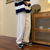Vintage Coffee Straight Jeans Men Loose Denim Trousers Neutral Jean Pants Streetwear Casual Wide Leg Jeans Man Women Baggy Denim