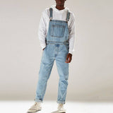 Fashion Men Jeans Jumpsuits Casual  Denim Overalls For Men Suspender Pants Large Size New Summer Loose Tourism Clothing