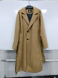 Foesce Korean Trend Men's Loose Casual Single-breasted Overcoat Autumn Winter Fashion New Long Sleeve Woolen Long Coat