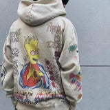 Cartoon Hand-Painted Graffiti Sweatshirts 3d Print Fashion Pullover Hoodie Heavyweight Trendy Hip Hop for Men Women HIP HOP