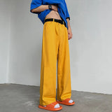Men's Work Baggy Homme Casual Pants Classic Style Jeans Women Yellow Blue Red Loose Straight Pants Biker Denim Trousers