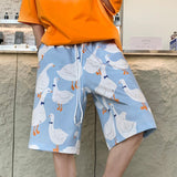 Anime Graffiti Mens Summer Casual Shorts Neutral Fashion Hip Hop Cotton Sweat Short Pans  Men's Joggers Beach Short Sweatpants