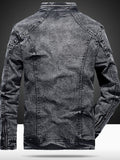 Foesce Autumn And Winter New Tide Solid Jackets Men Korean Fashion Cotton Slim Fit Denim Jacket Clothing Youth Coat