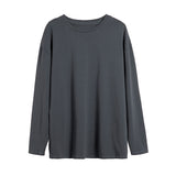 Foesce  Pure Cotton Men's Long Sleeve T-shirts Multicolor Casual Tops Large Size Unisex Luxury Tees Bottoming Shirt