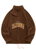 Foesce Men's Hoodies Fluffy Fleece Warm Sweatshirts Letters Embroidered Vintage Streetwear Pullover Sudaderas for Autumn Winter