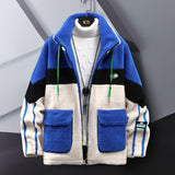 Winter Warm Coats for Men Leisure Lamb Wool Outerwear Zipper Padded Jacket Chic Trendy Thick Fur Plush Warm Men's Clothing