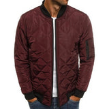 Solid Jackets for Men Autumn and Winter Men's Color Loose Men Jacket Argyle Blue Male Winter Coat with Casual Slim Warm