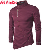 Embroidery Shirt Men Brand New Long Sleeve Mens Dress Shirts Casual Slim Fit Button Down Chemise Homme Camisetas Hombre