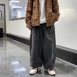 Streetwear  multi-pocket jeans cargo pantsLoose Plus Size Wide Leg Pants Japanese Harajuku Casual Denim Pants Men Clothing