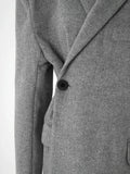 Foesce Loose Fit Gray Irregular Big Size Elegant Woolen Coat Parkas New Long Sleeve Women Fashion Autumn Winter