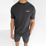 Hot and High Quality Men's T-shirt Suit Casual Sports Multi Pocket Set Fashion Street Solid Color Cargo Shorts Outfits Tracksuit