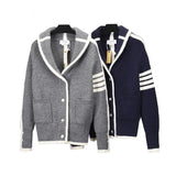 Foesce Thom fashion brand sweater garment unlined upper stripe cotton buds thin clothes men and women separat