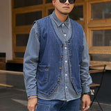 Denim Vest Chaleco Hombre Verano Sans Manche Homme Chaleco Hombre Trabajo Gilet Hombre Zomer Jas Heren Jeans Jacket Man