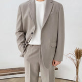 Suit Coat Men's Autumn Korean Loose Trend Casual Solid Color Straight Pants New Business Temperament