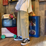 Men's pants loose all-match overalls autumn and winter ins tide wide-leg trend y2k casual pants men's trousers