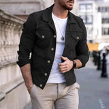 Foesce New Mens Denim Jacket Slim Fit Fashion Jeans Jackets Pocket Jacket Coat Men Handsome Spring Autumn Classic Black White Coat