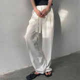 High Waist Wide Leg Pants Drape Trousers Men's Spring New Casual Pants Slit Pants Mens Male Vintage Fashion Harem Retro