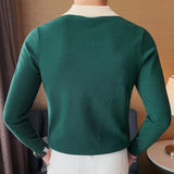 High Quality Lapel Pullover Sweater Colors Knitted Sweater For Men Pull Homme Men Winter Sweater Brand Polo Sweater