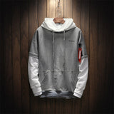 Cool Sweatshirt Men Hip Hop patchwork  Long Sleeve Pullover contrast Hoodies  Sweatshirt hoodies Men high quality