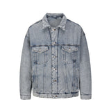 Kanye Denim Jacket Double Layer Thickened Retro Casual Warm Cotton Jacket For Men And Women