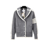 Foesce Thom fashion brand sweater garment unlined upper stripe cotton buds thin clothes men and women separat