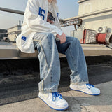 High Quality Spring Men Fashionable Loose Denim Jeans Casual Straight Leg Cool sexy Pants