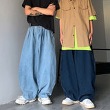 Foesce Unisex Wide Leg Cargo Pants Streetwear Baggy Jeans Spring Autumn Men Korean Jeans Loose Straight Male Brand Clothing New