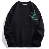 Foesce Autumn Funny Handprint Sweatercoat Men Oversize Baggy Jumper Fashion Korean Streetwear Knitwear Pullovers Clothing Tops Male 5XL