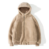 Foesce Imitation Lamb Wool Winter Jacket Men Korean Fashion Thickened Loose Warm Jacket Couple Models Plush Jackets Harajuku Coats
