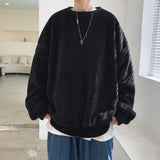 Autumn Fleece Hoodie Men Fashion Casual Crew Neck Sweatshirt Men Streetwear Korean Loose Pullover Hoodies Mens Hoody S-3XL