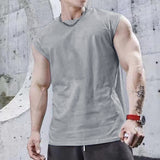 Summer Plain Mens Fitness Singlets Loose Mesh Tops Bodybuilding Tank Top Men Gym Clothing Sporting Oversized Muscle shirt