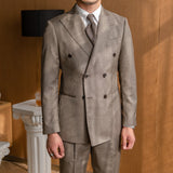Vintage Double Breasted Designer Suit Two Piece Wedding Party Suit  Groom Banquet  Men Suit Slim Fit Costume Homme Mariage