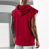 Summer Casual Men's Sleeveless Tank Tops Streetwear Fashion Loose Hooded Vest Pullover Men Clothing Leisure Camisole Streetwear