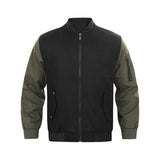 Mens Jacket New Korean Fashion Autumn Stand Collar Men Jacket Patchwork Casual Style Contrast Color Coats Men Clothing