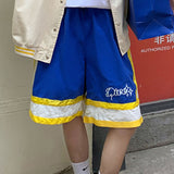 Hiphop Baseball Short-sleeved Suit Men's Bomber High Street Ice Hockey Shirt + Shorts American Basketball Sports Two-piece Suit