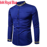 Embroidery Shirt Men Brand New Long Sleeve Mens Dress Shirts Casual Slim Fit Button Down Chemise Homme Camisetas Hombre
