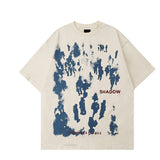 Summer Men Short Sleeve Tshirts Hip Hop People Shadow Print T Shirts Streetwear Harajuku Casual Cotton Loose Tops Tees Sale