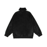 Love Embroidery Contrast Color Stitching Jacket Men Set Fashion Patchwork Pants Loose Long sleeve Jacket+Pant 2 Pieces European