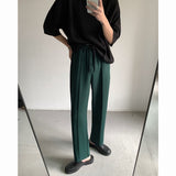 Autumn 5 Color Casual Pants Men Fashion Drawstring Wide Leg Pants Men Korean Loose Straight Pants Mens Trousers M-2XL